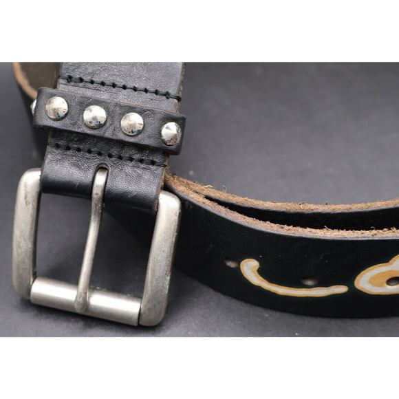 Vintage Ed Hardy Ladies Black Leather True Love Fashion Belt Sz S # EH0015M main image 4